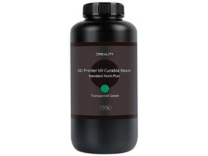 Resina para impresora 3D Creality Estándar Plus de 1kg, Color Verde transparente.