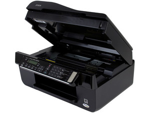 Multifuncional Epson Stylus Office TX525FW incluye Wi-Fi /g/n,  Impresora, Copiadora, Escáner y Fax. Resolución hasta 5760 x 1440 dpi.