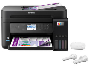Multifuncional Epson EcoTank L6270 con Sistema de Tanques de Tinta, Impresora, Copiadora y Escáner, Wi-Fi, Ethernet, USB. (2 años de garantía). Incluye Moto Buds 085.