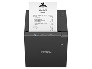 Miniprinter Térmica para tickets EpsonTM-mM30III de 80mm, 203 ppp, Ethernet, Color Negro.
