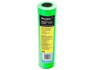 Etiqueta verde Barrilito de 22x12mm, rollo con 550 etiquetas.