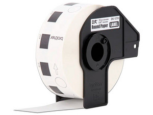 Rollo de 1200 Etiquetas Brother DK1219 redondas de 12mm.