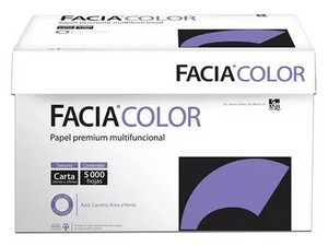 Papel Facia Bond Color Azul Carta Multifuncional de 75gr, Caja 5 Millares