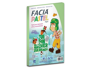 Paquete de hojas Copamex Facia Pastel tamaño carta, 75g/m con 100 hojas. Color Verde.