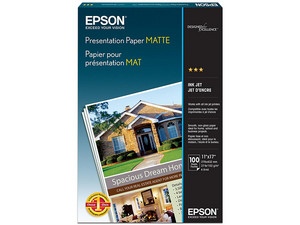 Papel fotográfico Epson S041070 de 11" x 17" (100 hojas).