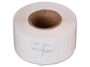 Rollo de Etiquetas Térmicas de 48 x 32mm, Diámetro de 3". Color Blanco.