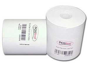 Paquete de 50 rollos de papel POSline RPT8070 térmico para tickets de 80 x 70mm.