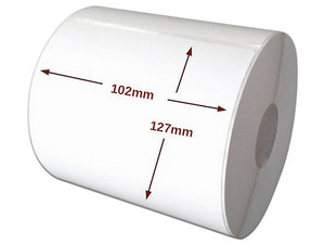Rollo de Etiquetas POSline de 320 Etiquetas Térmicas, 102 mm x 127 mm.