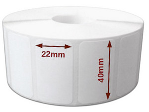 Rollo de etiquetas POSline con 1990 etiquetas térmicas de 40 x 22 mm Rectangular, 50 m.
