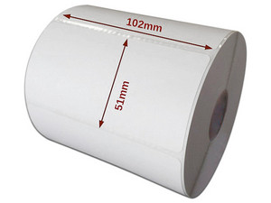 Rollo de etiquetas POSline con 470 etiquetas térmicas de 2" x 4" Rectangular, 50 m.

