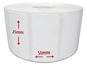 Rollo de etiquetas POSline con 1775 etiquetas térmicas de 2" x 1" Rectangular, 50 m.
