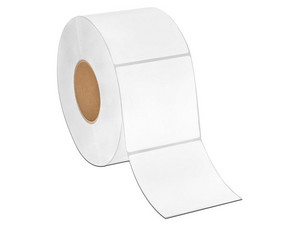Rollo de etiquetas POSline con 470 etiquetas térmicas de 4" x 4" Cuadrada, 50 m.
