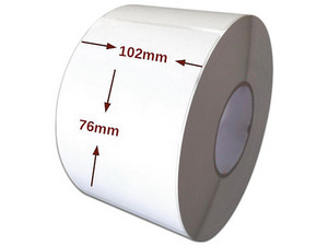 Rollo de etiquetas POSline con 1885 etiquetas térmicas de 4" x 3" Rectangular, 150 m.