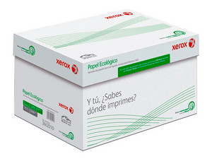Papel Xerox Bond Ecológico, Carta, 92% Blancura, Caja con 5000 Hojas.