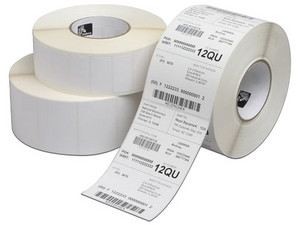 Rollo de etiquetas térmicas Zebra Z-Ultimate 3000T de 2" x 1". Color Blanco.