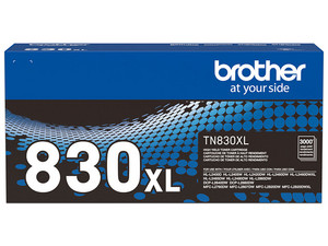 Tóner Brother TN-830XL Alto Rendimiento Color Negro, Hasta 3.000 Páginas.