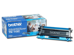 Cartucho de toner Brother de alto rendimiento, Cian, Modelo: TN115C.
