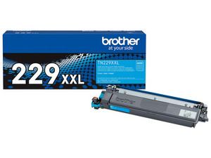 Cartucho de Tóner Brother TN229XXLC, Hasta 4,000 Páginas, Color Cian.