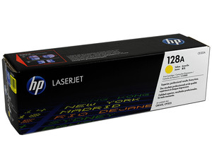 Cartucho de tóner HP 128A Amarillo Laserjet Original (CE322A).