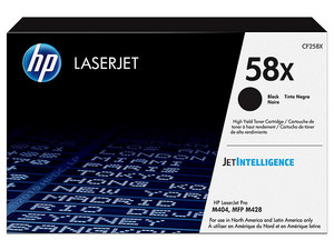 Cartucho de tóner HP 58X Negro LaserJet Original (CF258X).