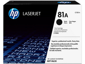 Cartucho de tóner HP 81A Negro Laserjet Original (CF281A).