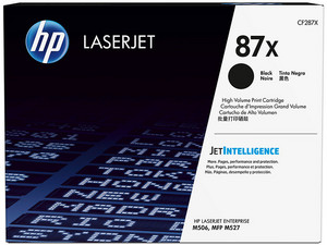 Cartucho de tóner HP 87X Negro Alto rendimiento Laserjet Original (CF287X).