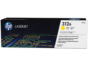 Cartucho de tóner HP 312A Amarillo Laserjet Original (CF382A).