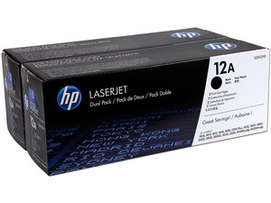 Pack de 2 cartuchos de tóner HP 12A Negro Laserjet Original (Q2612AD).