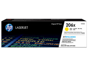 Cartucho de Tóner HP LaserJet 206X, Amarillo, Modelo: W2112X.