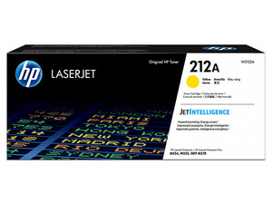 Cartucho de tóner Original HP LaserJet 212A, Amarillo (W2122A).