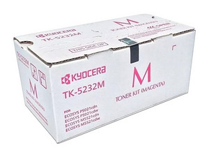 Cartucho de tóner Kyocera, Color Magenta, Modelo: TK-5232M.