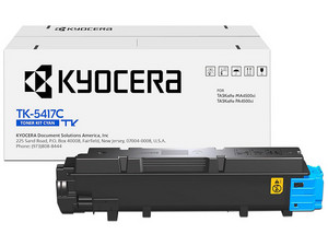 Cartucho de Tóner Kyocera TK-5417c Cyan, Modelo: 1T02Z7CUS0.