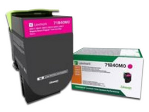 Cartucho de tóner Lexmark, Magenta, Modelo: 71B40M0
