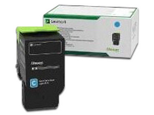 Cartucho de tóner Lexmark, Cian, Modelo: 78C40C0