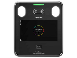 Control de Asistencia Anviz FaceDeep 3, con detección de cubre bocas, capacidad de 6,000 usuarios, 6,000 tarjetas y 100,000 registros, TCP/ IP, Wi-Fi.