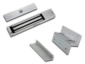Paquete de Cerradura magnética ZKTeco LM2805LED de 200 kg con indicador LED y Soporte LMB280ZL de fijación en ZL.