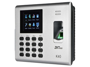 Control de Asistencia ZKTeco ZK-K40 Biométrico de Huella digital con pantalla LCD de 2.8".
