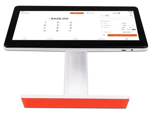 Punto de Venta Clip Stand: 
Pantalla de 11.6" LED Multi-Touch, 
Base Giratoria, Bluetooth, 
Cámara Principal de 8MP, 
Color Naranja.