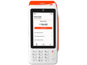 Terminal Portátil Clip Ultra, Wi-Fi, Chip de Proximidad, Con Impresora Térmica, Android 13. Color Naranja.