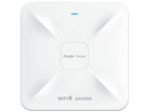 Access Point Ruijie RG-RAP2260 de Doble banda Hasta 2970 Mbps (5 GHz) y 800 Mbps (2.4 GHz), Wi-Fi 6. Color Blanco.