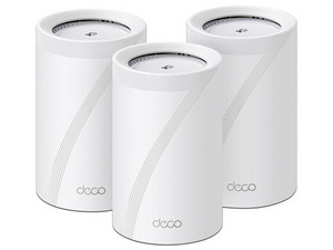 Sistema Mesh Wi-Fi 7 TP-LINK Deco BE68 (3-Pack), Tri-Banda, BE14000, MLO, 4K-QAM, 4x4 MU-MIMO, 1x RJ45 10Gbps, 1x 2.5Gbps, 1x 1Gbps por pieza.