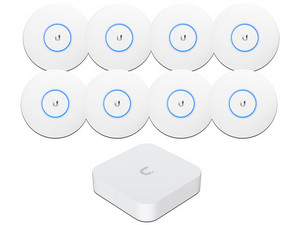 Kit UBIQUITI KIT 8x UAP-AC-PRO REGALO UXG-LITE, Incluye 8 Puntos de Acceso UAP-AC-PRO de Doble Banda, Incluye Gateway UXG-Lite, Color Blanco.