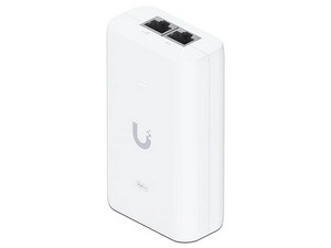 Adaptador e Inyector de PoE Ubiquiti Networks U-PoE++, 48V, 60W, RJ-45. Color Blanco.