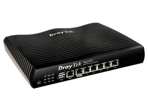 Ruteador Multi WAN Draytek Vigor 2927 Gigabit Ethernet de 800 Mbps, 1 puerto WAN, 1 puerto conmutable y 5 puertos LAN. Color Negro.