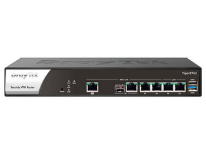 Ruteador Multi WAN Draytek Vigor 2962 Gigabit Ethernet 2.5 , 2 puerto WAN y 4 puertos LAN. Color Negro.