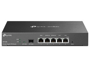 Ruteador TP-LINK Omada ER7206, 4 Puerto Gigsbiy RJ-45 WAN, 1 Puerto SFP, 1 Puerto USB 3.0 Tipo A, Color Negro.