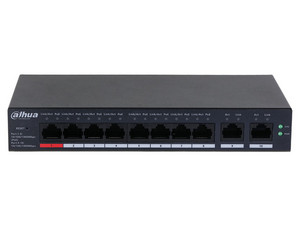 Switch PoE Dahua DH-CS4010-8GT-110 de 8 puertos Gigabit Ethernet PoE y 2 puertos Uplink 10/100/1000, 110W.