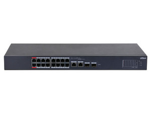 Switch PoE Dahua CS4218-16ET-135 de 16 puertos 10/100 y 1 puerto SFP, 135W.