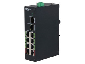 Switch Dahua DH-LR2110-8ET-120 con 8 puertos Ethernet ePoE, Switching 8.8G, Hasta 800 Mts.