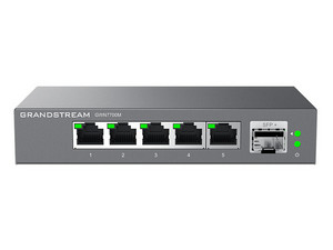 Switch Grandstream GWN7700M de 5 puertos 10/100/2500 Mbps y 1 puerto SFP+.